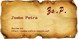 Zsebe Petra névjegykártya